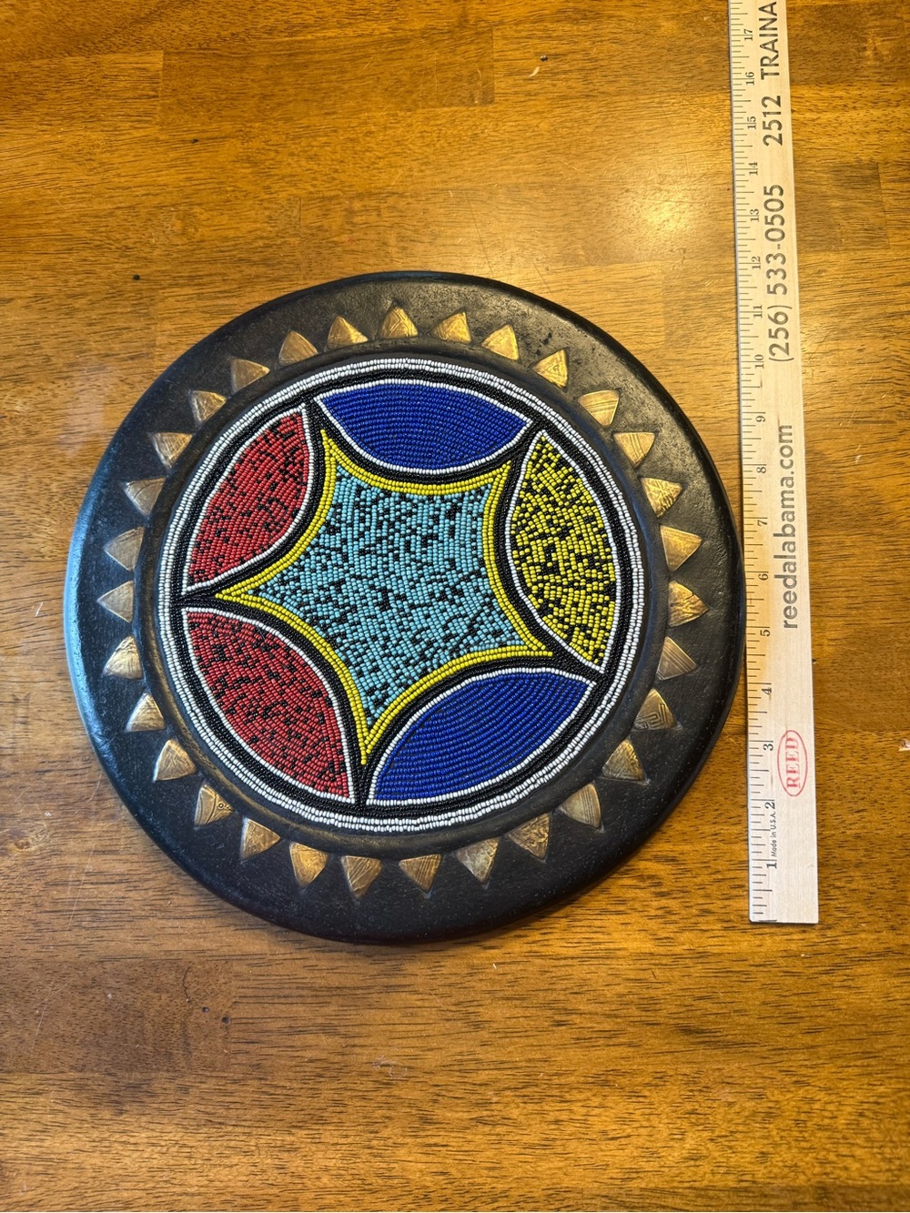 Novica Collection Ghana Beaded Decorative Plate